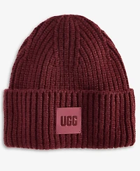 Ugg Women's Chunky Rib-Knit Logo-Patch Beanie