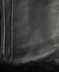 Ugg Sheepskin-Cuff Leather Gloves