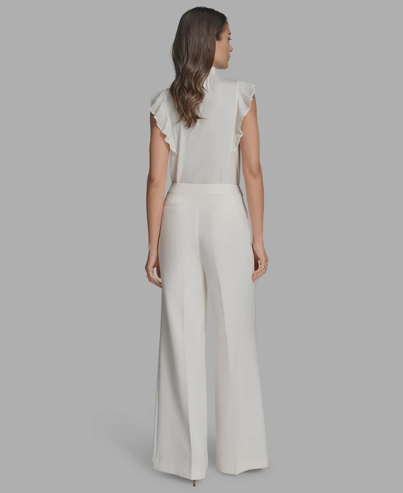 Bcbg Women's Pleated Wide Leg Pants