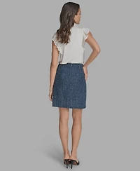 Bcbg Women's Cotton Tweed Mini Pencil Skirt