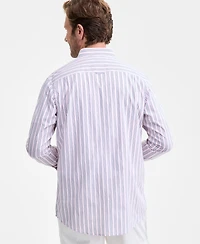 Club Room Imus Long Sleeve Striped Button-Down Shirt, Macy's Exclusive