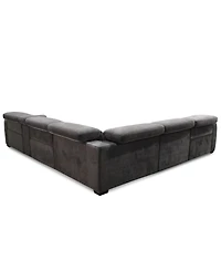 Brownell -Pc. L-Shape Sectional with Power Motion Chairs & 1 Console