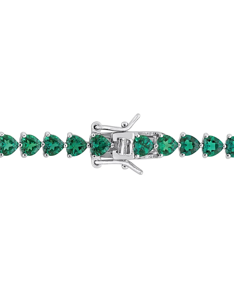 Lab Created Emerald Flex Bracelet (9-3/8 ct. t.w.) in Sterling Silver