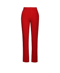 Miss Circle Women's Vayla Red Skinny Fit Crepe Trousers