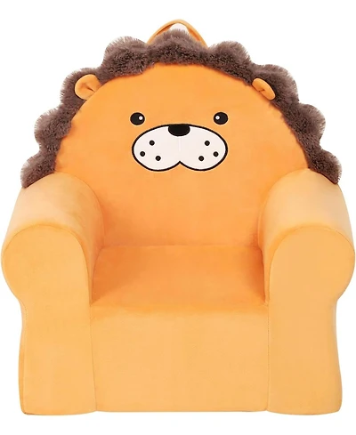 Cesicia Micromink Squishy Bean Bag Chair for Kids Ages 3+, Figural Lion