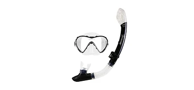 Seavenger Torpedo Tempered Glass Mask & Dry Top Snorkel Combo Set - Yellow