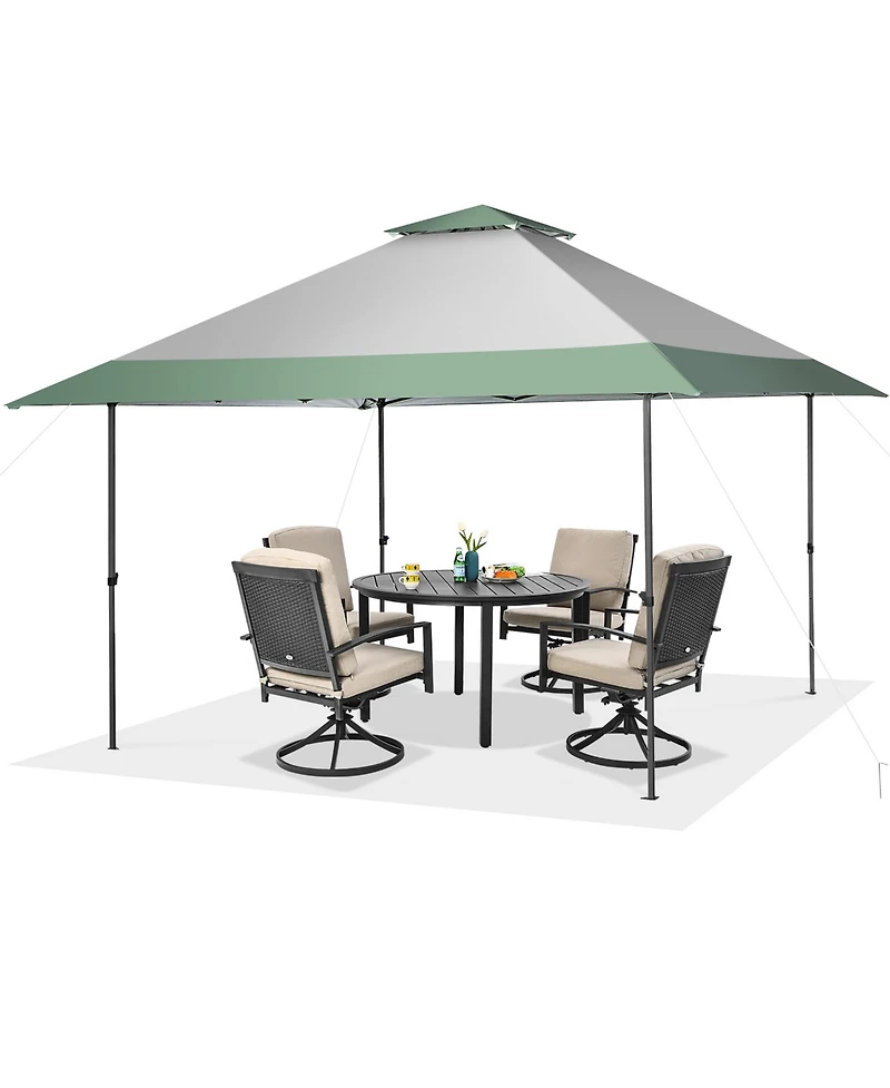 Gymax 13'x13' Outdoor Patio Pop Up Canopy Tent Sun Protection w/ Wheeled Bag
