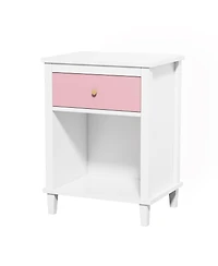 Cesicia 26.77''H Wooden Nightstand with One Drawer One Shelf for Kids