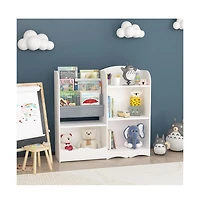 Cesicia 3 Tier Bookshelf for Kids, Fabric Toddler Bookcase Book Shelf for Kids Rooms, Bedroom, Playroom, Nursery, Toy Storage Organizer