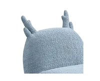 Homlux 21.5"W Blue Chenille Deer-Shaped Kids Chair