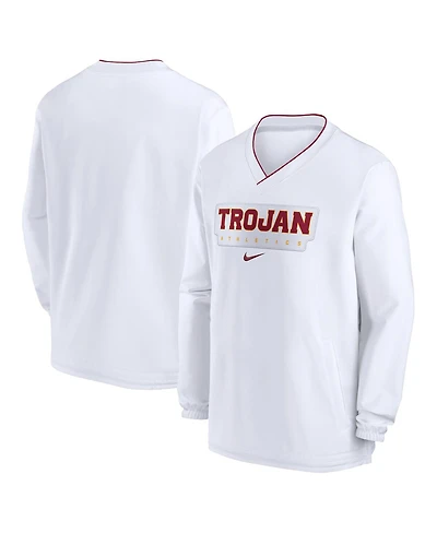 Nike Men's White Usc Trojans 2024 Sideline Pullover Windshirt
