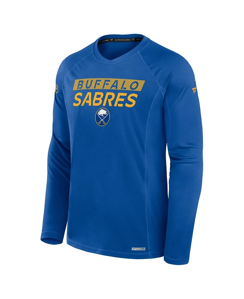 Fanatics Men's Royal Buffalo Sabres Authentic Pro Rink Tech Long Sleeve T-Shirt