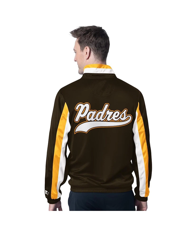 Starter Men's Brown San Diego Padres Full-Zip Jacket