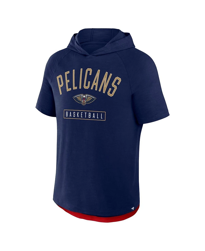 Fanatics Men's Navy New Orleans Pelicans Pass Legend Raglan Hoodie T-Shirt