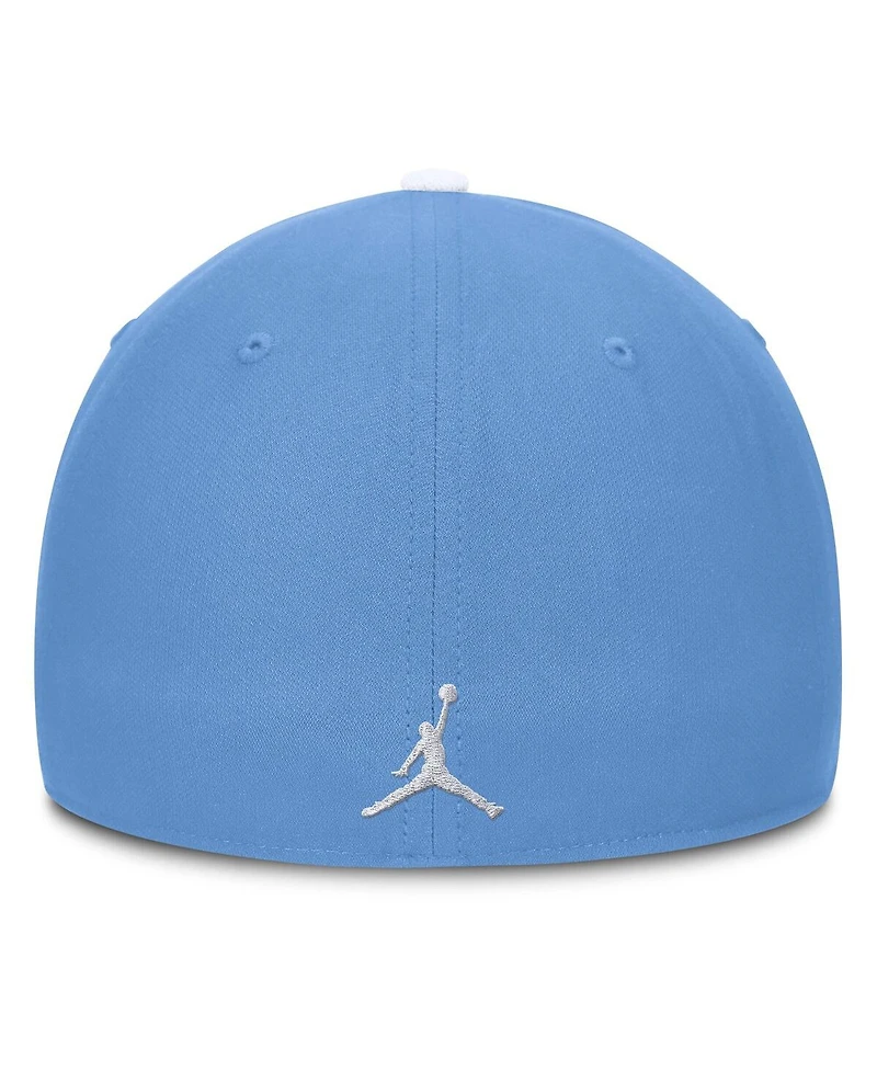 Jordan Men's White/Carolina Blue North Carolina Tar Heels 2025 Sideline Rise Local Performance Flex Hat