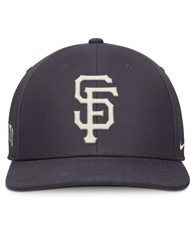 Nike Men's Anthracite San Francisco Giants Statement Pro Snapback Hat