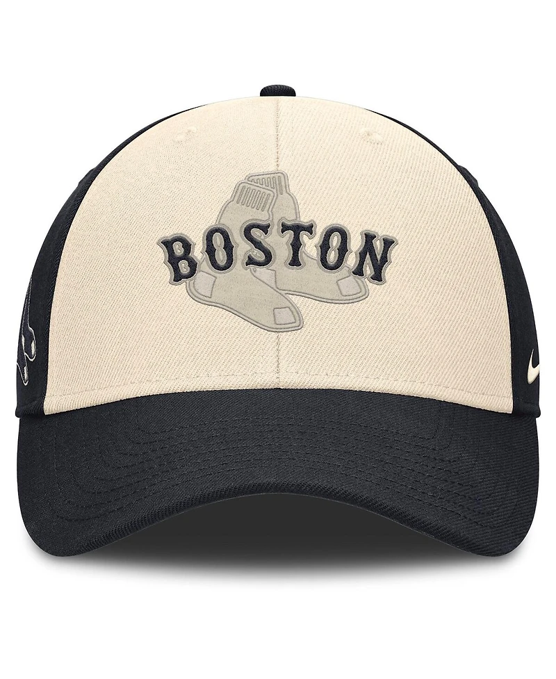 Nike Men's Navy/Natural Boston Red Sox Statement Club Performance Adjustable Hat