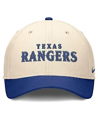 Nike Men's Natural/Royal Texas Rangers Statement Rise Performance Flex Hat