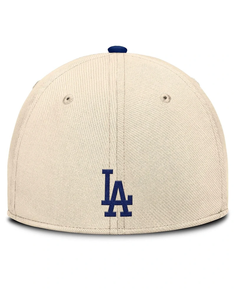 Nike Men's Natural/Royal Los Angeles Dodgers Statement Rise Performance Flex Hat