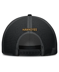 Nike Men's Black Iowa Hawkeyes Rise Primetime Trucker Adjustable Hat