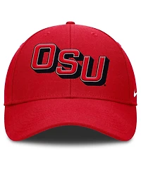 Nike Men's Scarlet Ohio State Buckeyes Slanted Primetime Rise Performance Adjustable Hat