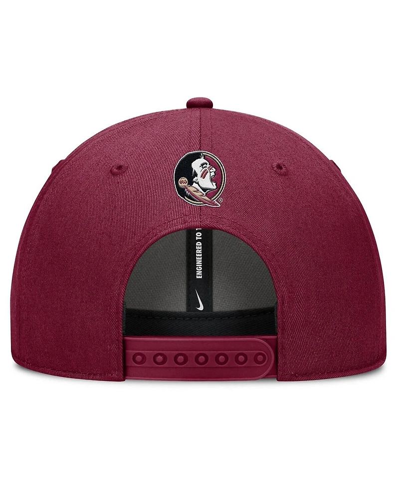 Nike Men's Garnet Florida State Seminoles Slanted Primetime Rise Performance Adjustable Hat