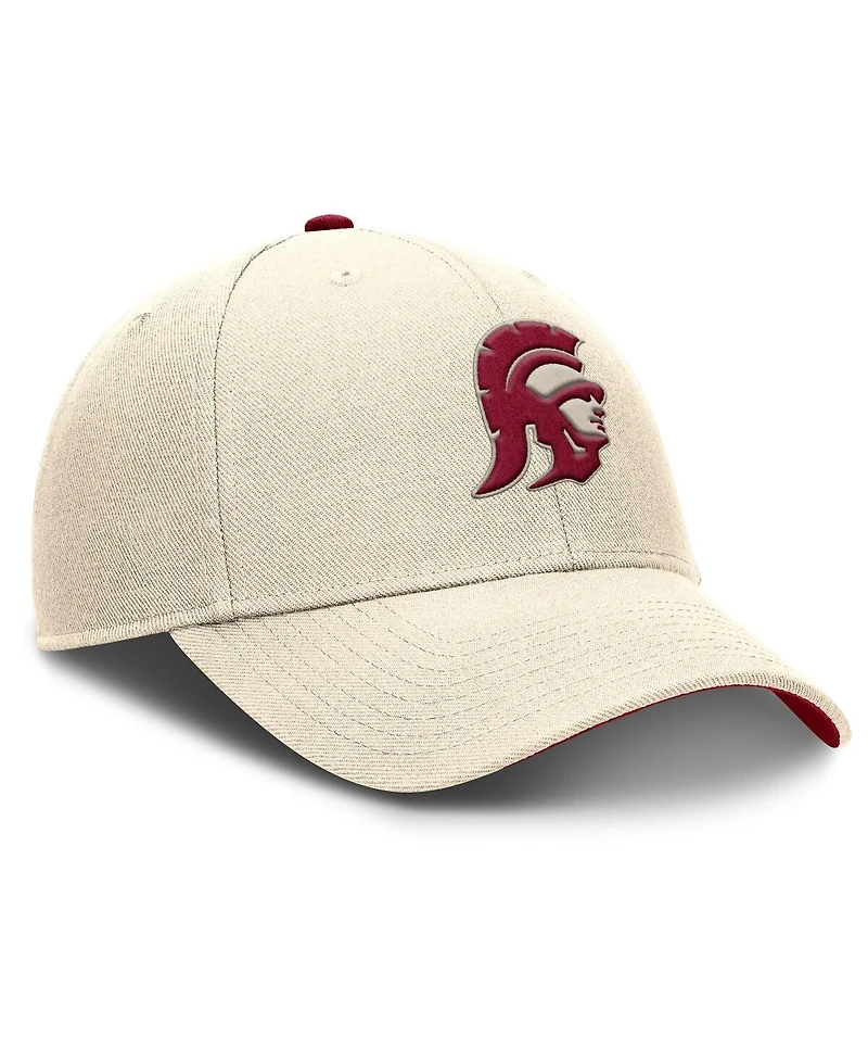 Nike Men's Natural Usc Trojans Rise Primetime Performance Trucker Adjustable Hat