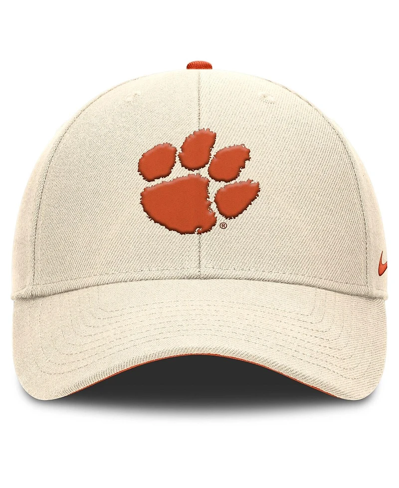 Nike Men's Natural Clemson Tigers Rise Primetime Performance Trucker Adjustable Hat