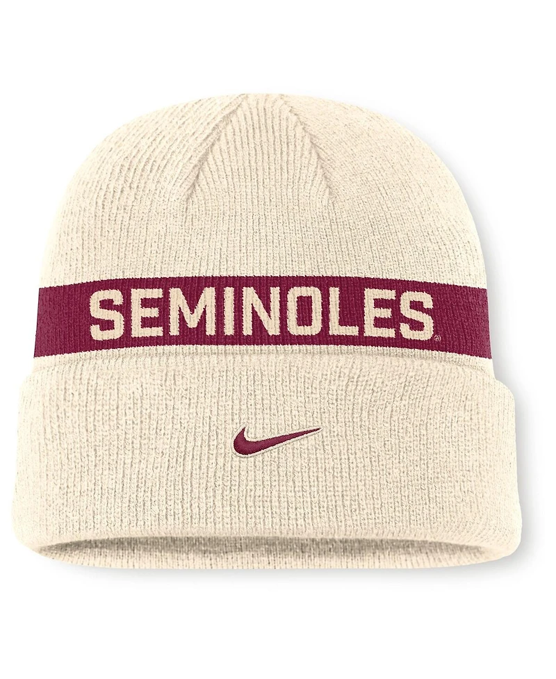 Nike Men's Natural Florida State Seminoles Peak Primetime Utility Cuffed Knit Hat