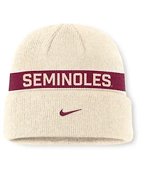 Nike Men's Natural Florida State Seminoles Peak Primetime Utility Cuffed Knit Hat