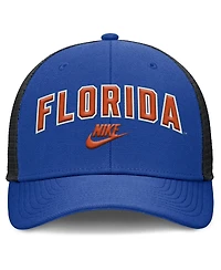 Nike Men's Royal/Black Florida Gators Legacy Arch Rise Performance Trucker Adjustable Hat
