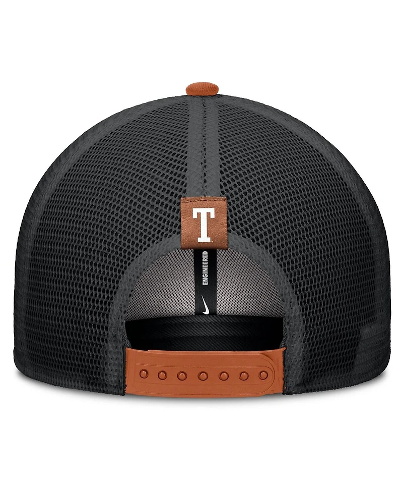 Nike Men's Texas Orange/Black Texas Longhorns Legacy Arch Rise Performance Trucker Adjustable Hat