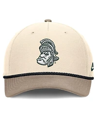 Nike Men's Natural Michigan State Spartans Rise Legacy Throwback Logo Adjustable Hat