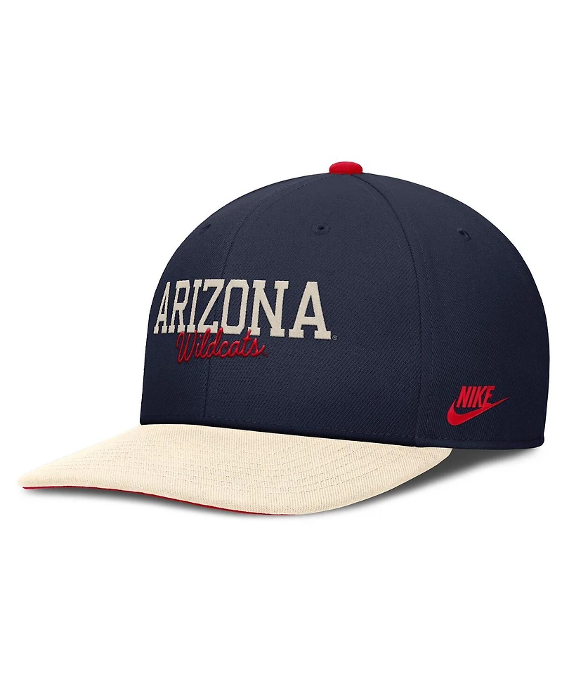 Nike Men's Navy/Cream Arizona Wildcats Pro Legacy Script Snapback Hat