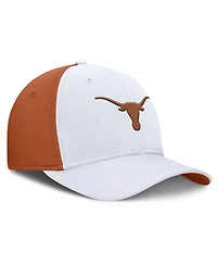 Nike Men's White/Burnt Orange Texas Longhorns 2025 Sideline Rise Local Performance Flex Hat