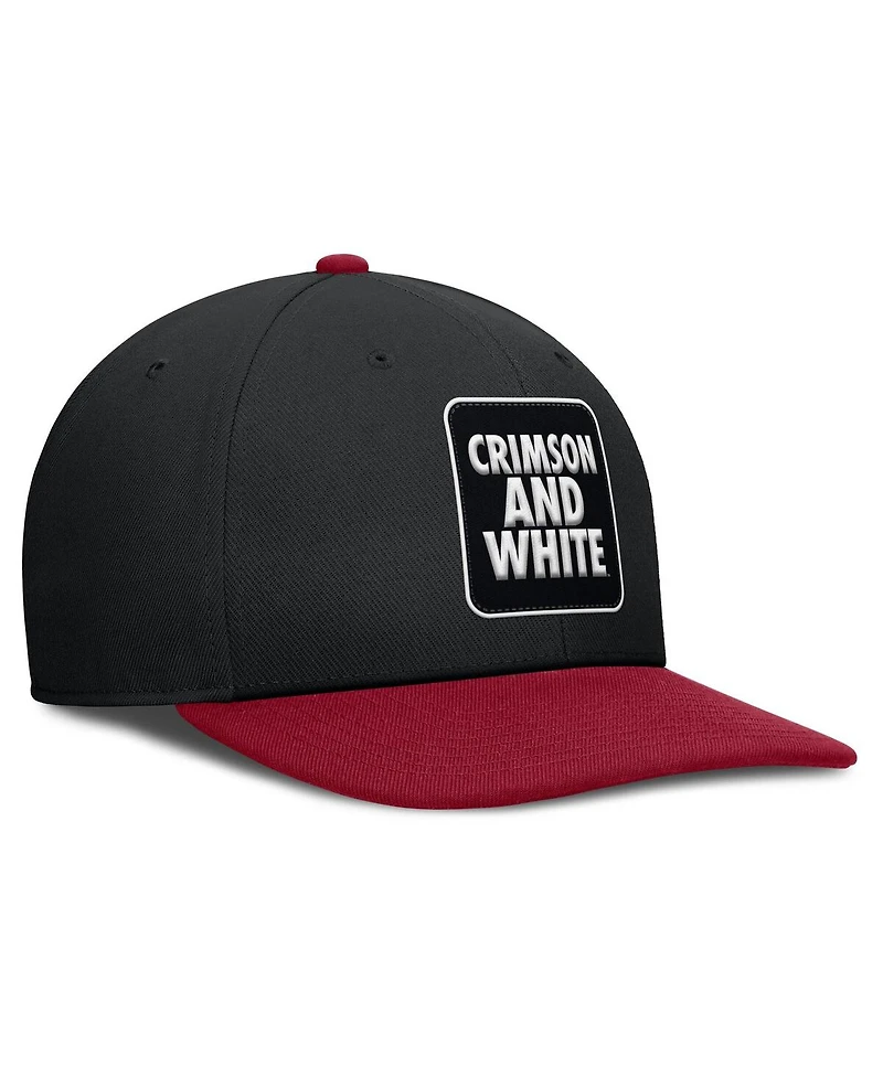 Nike Men's Black/Crimson Alabama Crimson Tide 2025 Sideline Campus Pro Local Snapback Hat