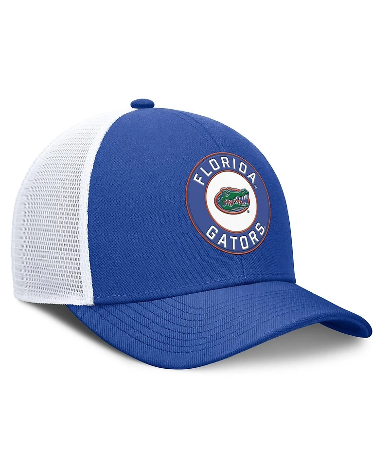 Jordan Men's Royal/White Florida Gators Rise Primetime Performance Trucker Adjustable Hat