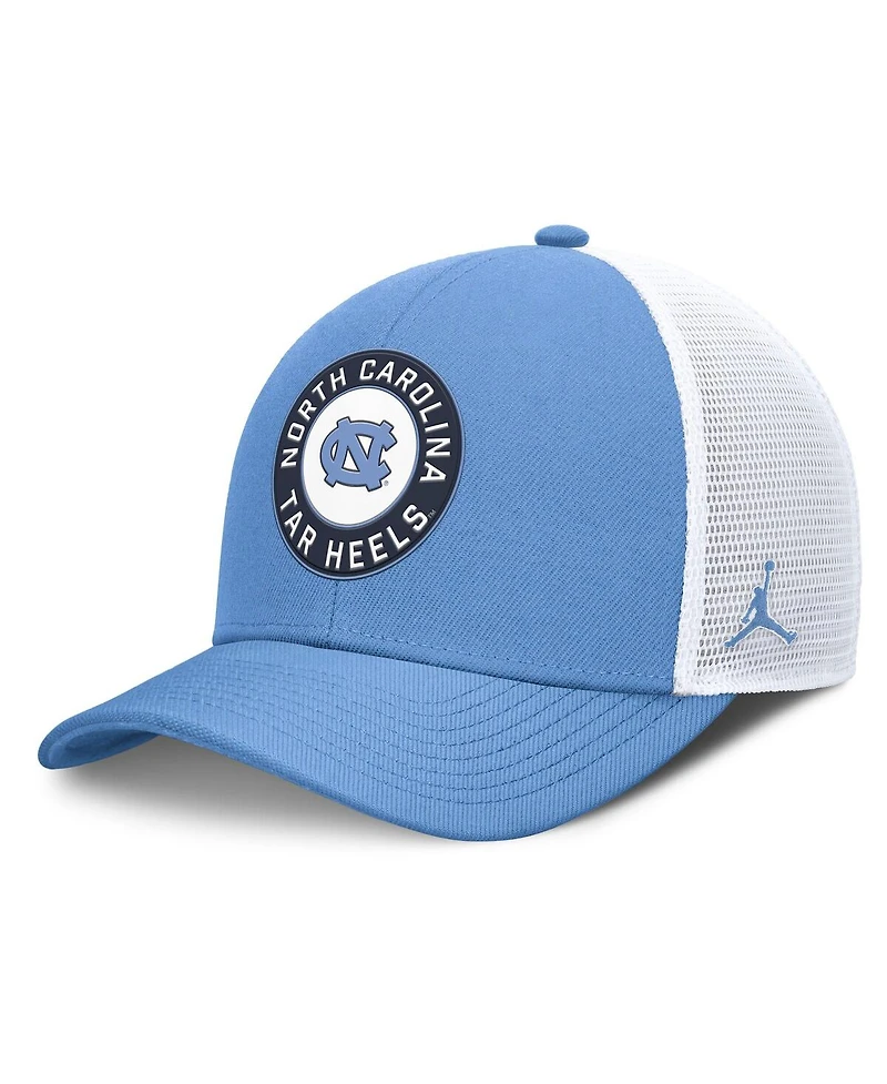 Jordan Men's Light Blue/White North Carolina Tar Heels Rise Primetime Performance Trucker Adjustable Hat