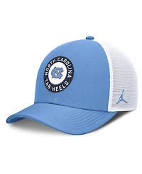 Jordan Men's Light Blue/White North Carolina Tar Heels Rise Primetime Performance Trucker Adjustable Hat