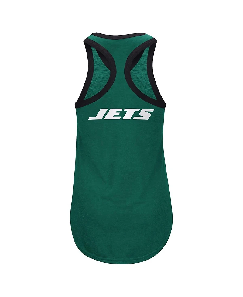 G-iii 4Her by Carl Banks Women's Green New York Jets Tater Racerback Tank Top