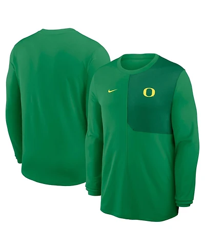Nike Men's Green Oregon Ducks 2025 Sideline Coach Uv Performance Long Sleeve T-Shirt