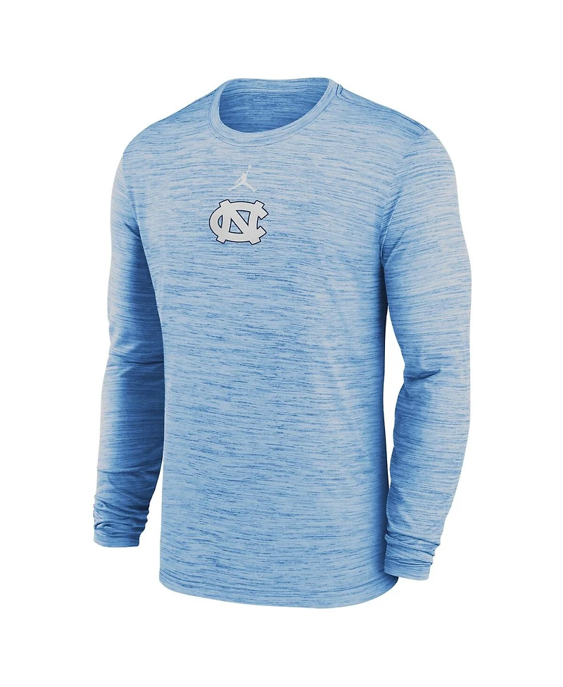 Jordan Men's Carolina Blue North Carolina Tar Heels 2025 Sideline Velocity Performance Long Sleeve T-Shirt