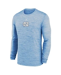 Jordan Men's Carolina Blue North Carolina Tar Heels 2025 Sideline Velocity Performance Long Sleeve T-Shirt
