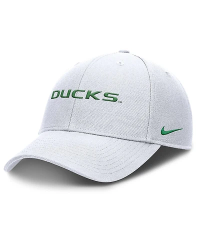 Nike Men's White Oregon Ducks 2025 On-Field Rise Performance Adjustable Hat