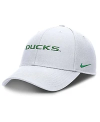 Nike Men's White Oregon Ducks 2025 On-Field Rise Performance Adjustable Hat