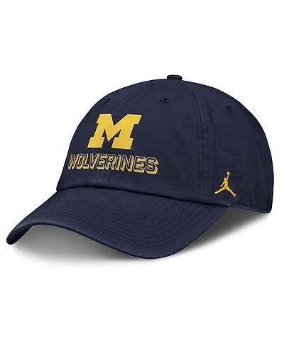 Jordan Men's Navy Michigan Wolverines 2025 On-Field Club Adjustable Hat