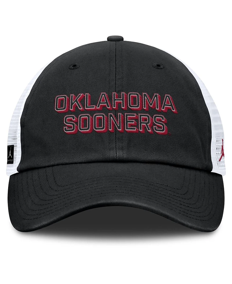 Jordan Men's Black Oklahoma Sooners 2025 Gameday On-Field Club Adjustable Trucker Hat