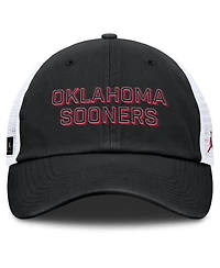 Jordan Men's Black Oklahoma Sooners 2025 Gameday On-Field Club Adjustable Trucker Hat