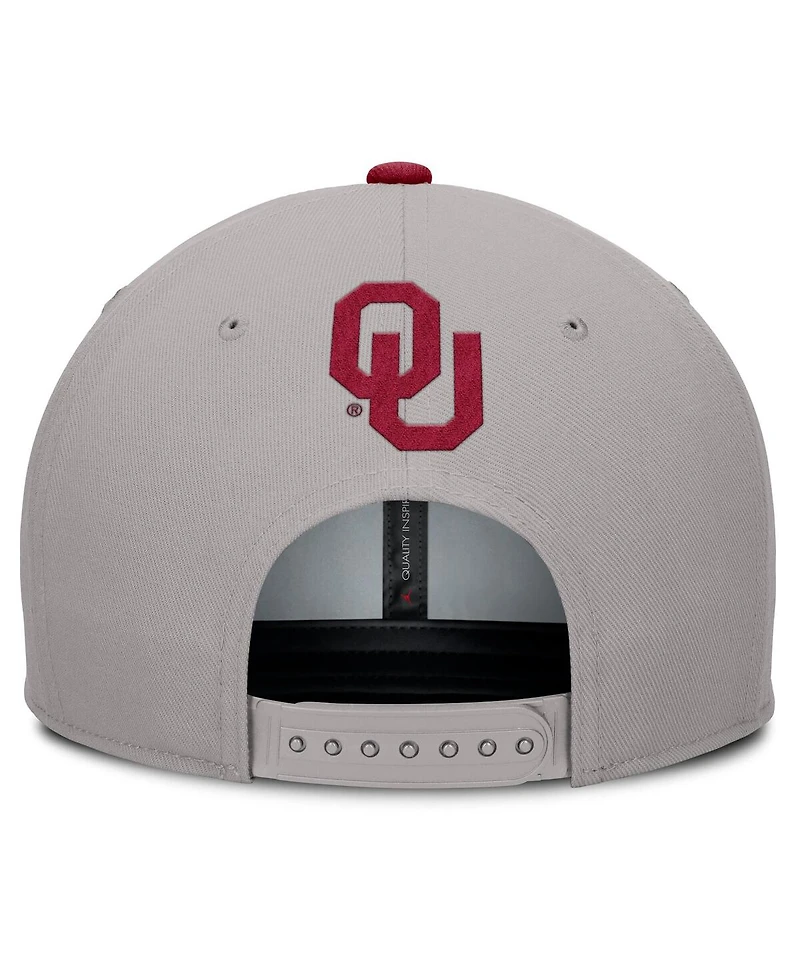 Jordan Men's Gray Oklahoma Sooners 2025 On-Field Pro Performance Adjustable Hat