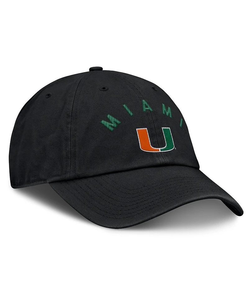 Fanatics Men's Black Miami Hurricanes Myth Adjustable Hat